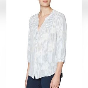 NYDJ Blue and White Blouse